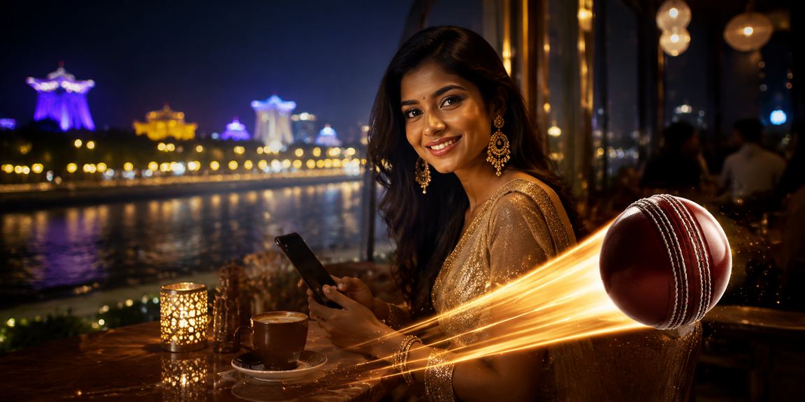 Mobile betting app interface in India